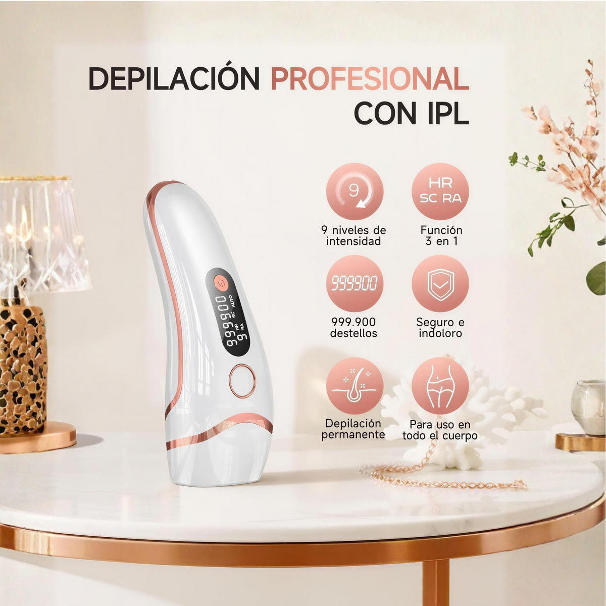 Depiladora láser IPL 3 en 1